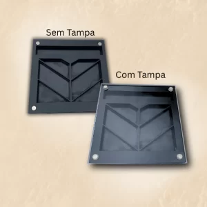 Estojo 02 tampa transparente fechamento com imã - Corel Embalagens