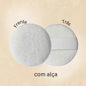 Esponja plush com alça de cetim